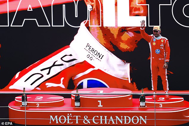 Hamilton secured his first podium for Ferrari at the Chinese Grand Prix earlier this month