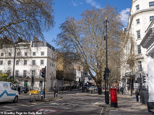 The Daily Mail understands that had Mr McSweeney told police about his job when he reported the theft last October, both counter terrorism police and the Cabinet Office's Government Security Group would likely have been alerted (Pictured: Belgrave Road)