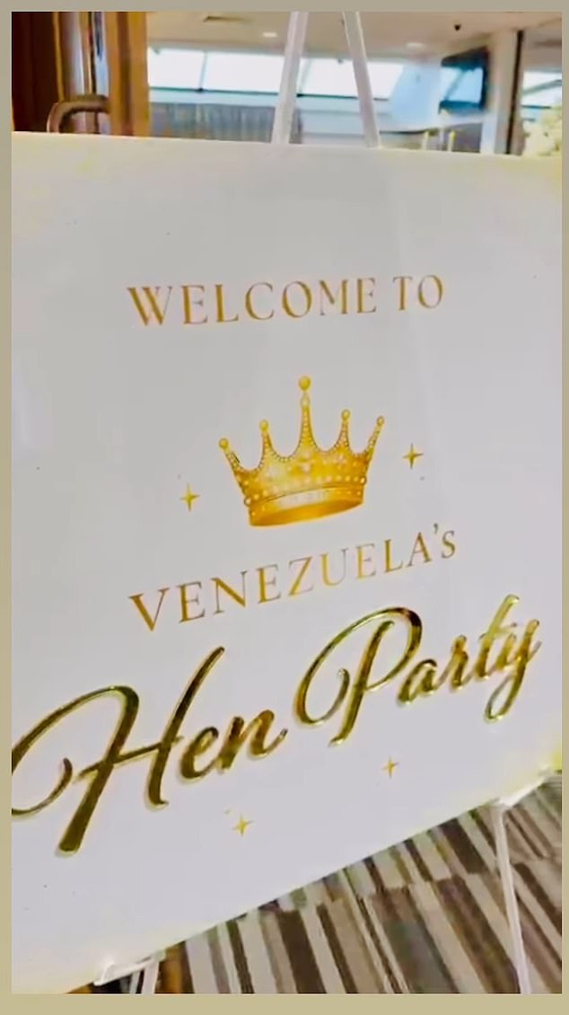 The venue was decorated with gold signs to mark the celebrations