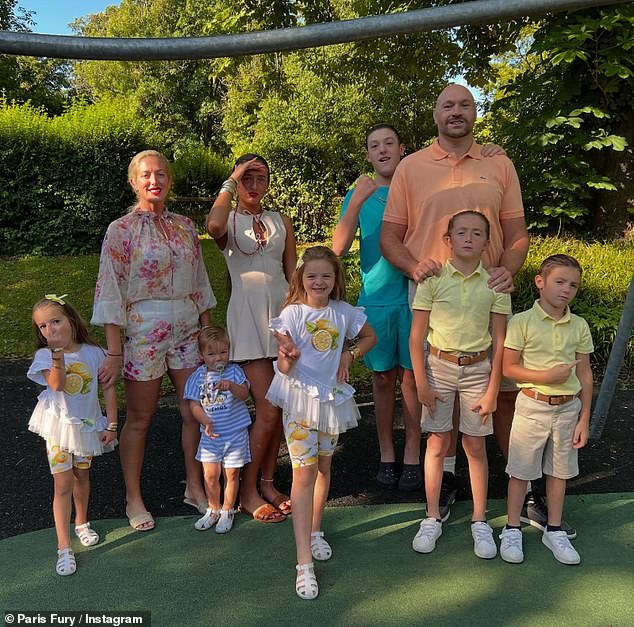 Paris and Tyson are parents to daughters Venezuela, 16, Valencia, eight, and Athena, and sons Prince John James, 15, Prince Tyson II, nine, Prince Adonis Amaziah, seven, and Prince Rico Paris, two