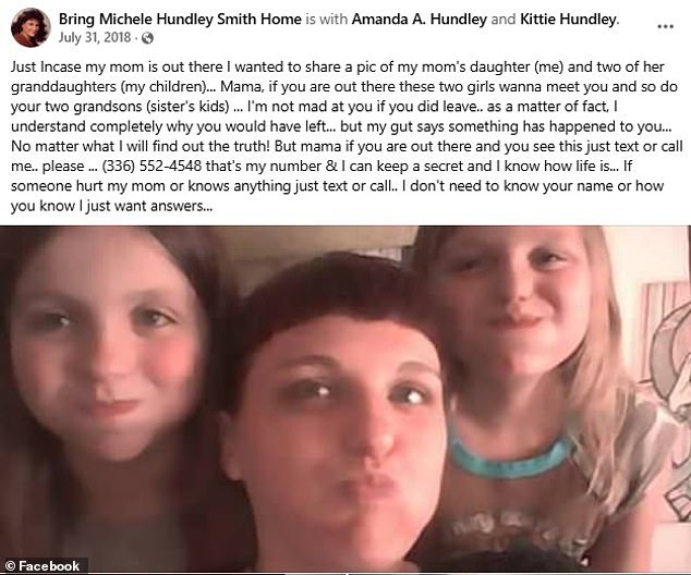 Amanda never gave up hope in finding out what had happened to her mother, running a Facebook page asking for information and sharing reflections on missing her mother