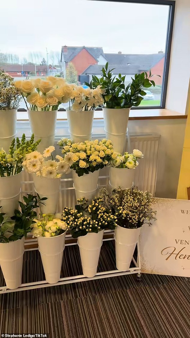 Social media clips that show a look inside the bash reveal that Venezuela's guests were treated to bouquets of flowers, a frozen yoghurt stand and a glambot station