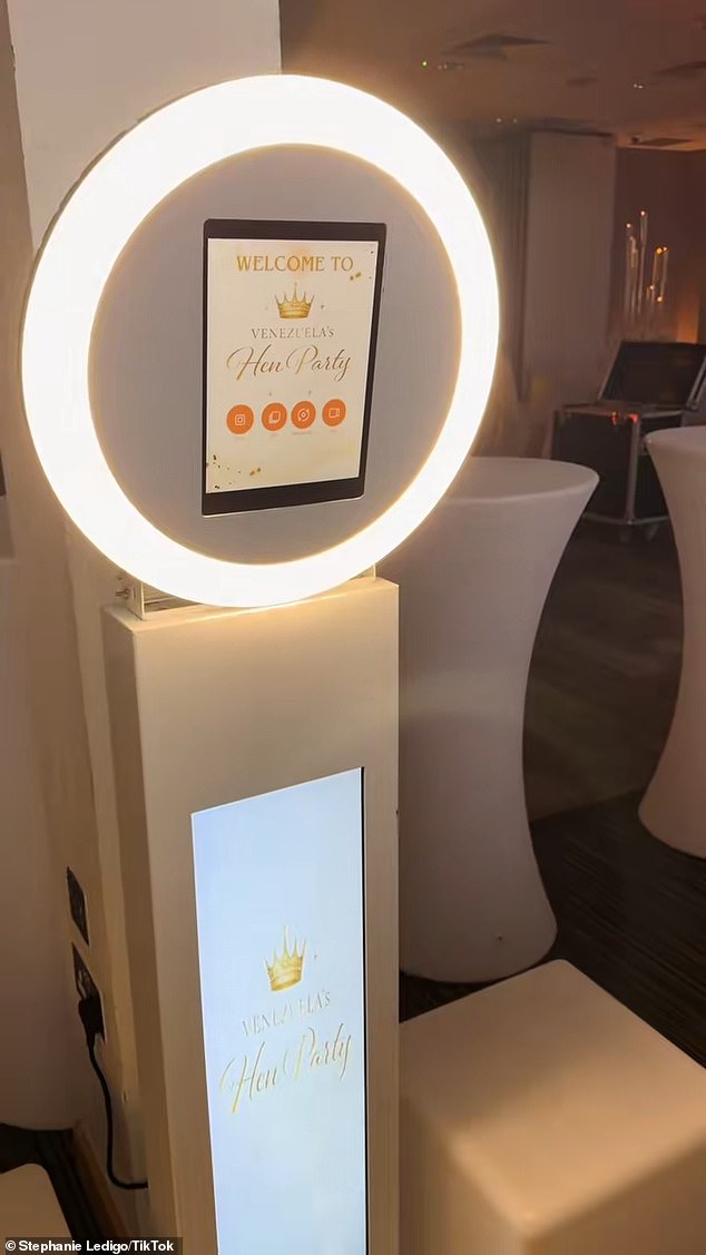 There was also an area for the party guests to take pictures