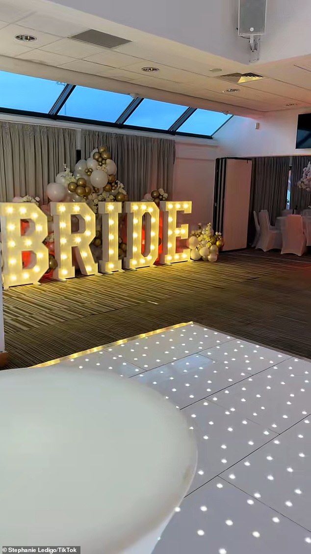 The dance floor looked ready for guests to boogie the night awya