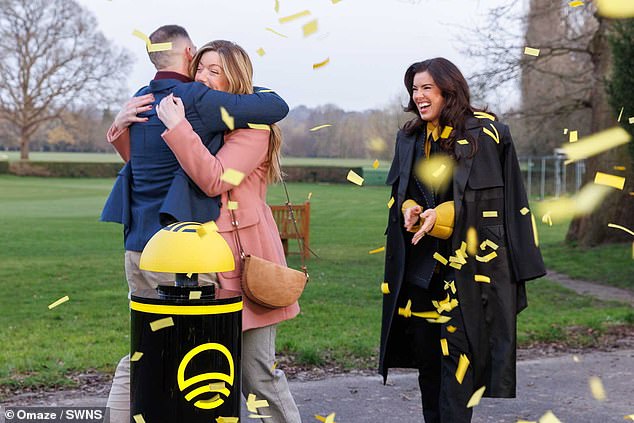 Mr and Mrs Churchill kicked off their celebrations in style by enjoying champagne straight from the bottle in a car park
