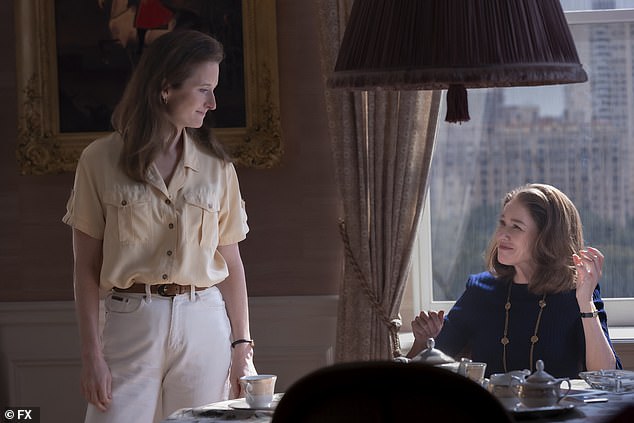Grace Gummer (left) pictured as Caroline Kennedy with Naomi Watts as Jackie Kennedy Onassis in the series