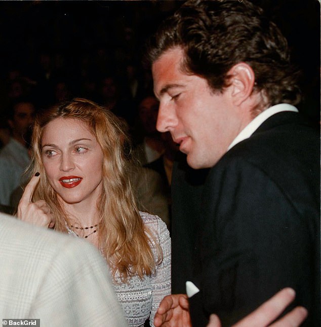 His good looks and impeccable pedigree saw him lauded as the world's most eligible bachelor and before Carolyn, he was linked to a string of stars including Madonna (pictured in 1997)