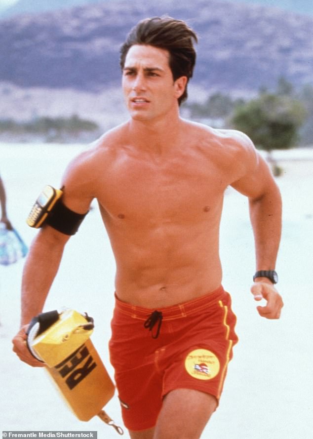 Before she struck up a romance with JFK Jr., Carolyn dated Calvin Klein underwear model Michael Bergin (pictured)