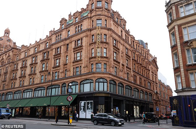 Pictured: Harrods in Knightsbridge, London, which Mohamed Al Fayed once owned