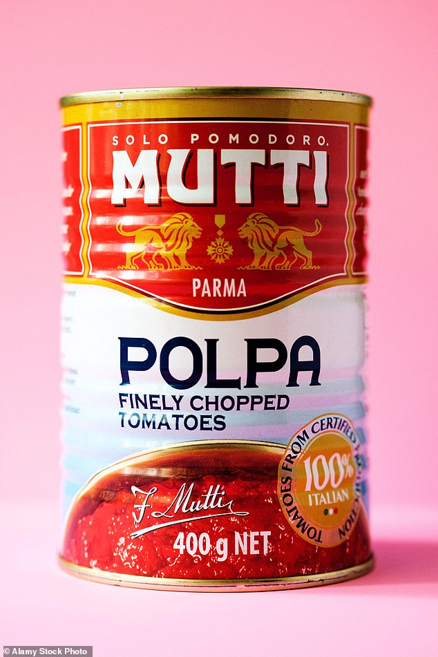 A tin of Mutti tomatoes will set you back between £1.60 and £2 (for the organic variety)