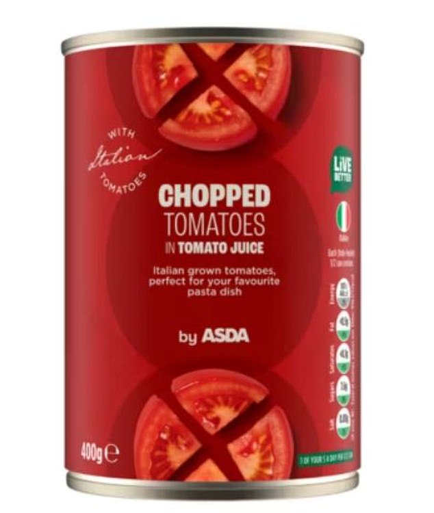 Per 100g, each Asda tin contains just 0.01g salt and 3.8g sugar. They are a budget-friendly option at 47p per tin