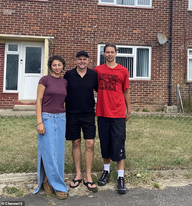 Ella, Steve and Charlie Bolton swapped their luxurious Bournemouth pad for Val's council house in Portsmouth (pictured from L to R)