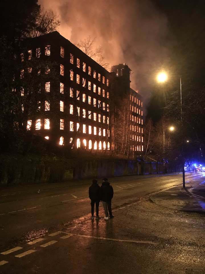 North Staffordshire landmark building on fire.