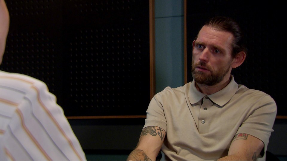 Kev is questioned at the station about an armed robbery.