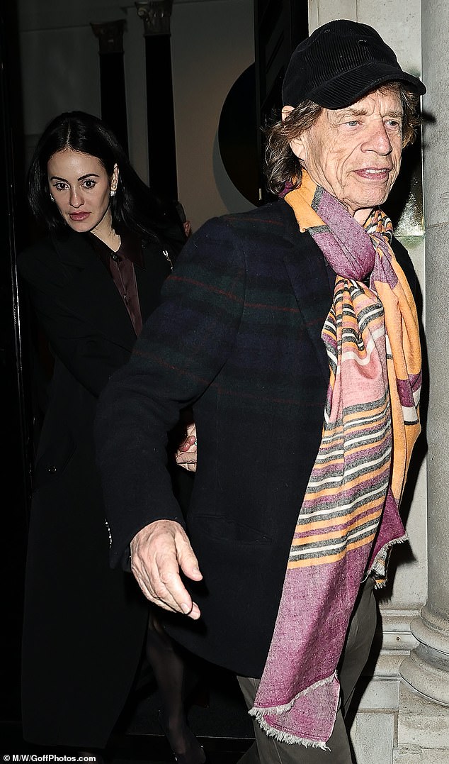 Sir Mick Jagger's fiancee Melanie Hamrick was 'physically attacked' and mugged after leaving the famous Annabel's nightclub in Berkeley Square last month. Pictured: The couple leavig an event in Mayfair in November last year