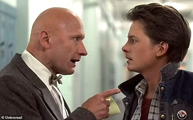 Tolkan featured in Robert Zemeckis' original 1985 Back to the Future movie as Hill Valley High School chief Mr. Strickland, pictured in the film with Michael J. Fox as Marty McFly