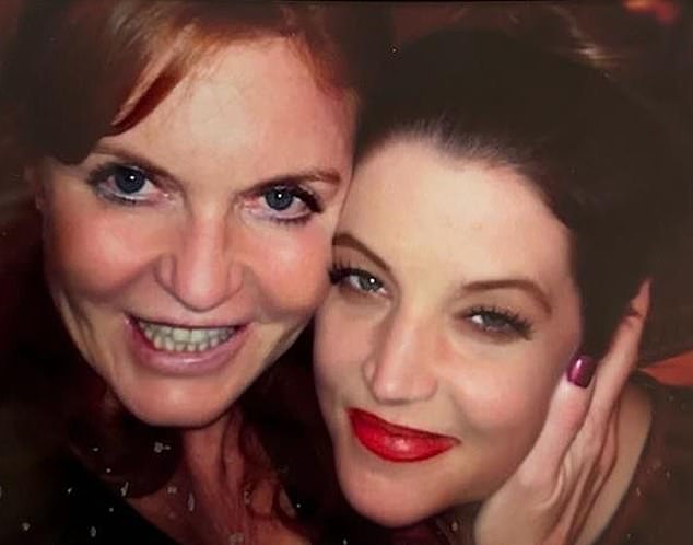 Perhaps the most intriguing theory about her whereabouts is she's shacked up with Elvis Presley's widow, Priscilla, at her lavish Los Angeles home. Fergie (left) was a close friend of Priscilla and Elvis's late daughter Lisa Marie (right) and spoke at her 2023 funeral