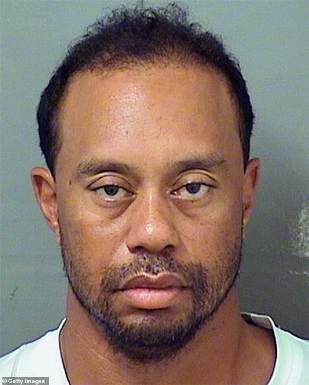 Tiger is seen in a police booking photo after his arrest on suspicion of DUI on May 29, 2017