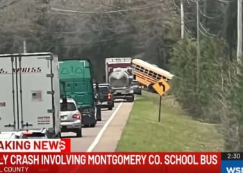 Deadly school bus crash kills two students in huge collision with dump truck during class field trip as 7 others injured