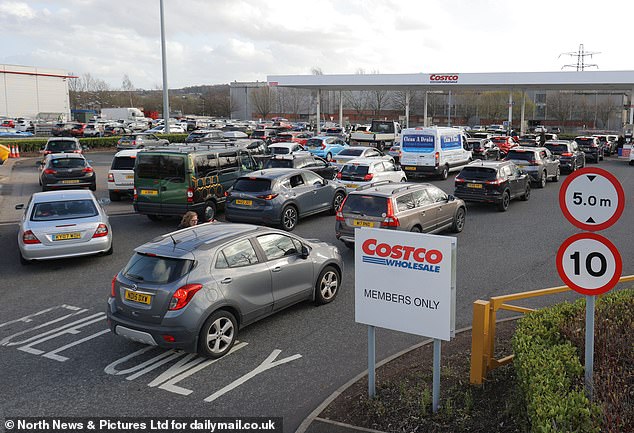 At CostCo in Gateshead, petrol was being sold for 137.9 while diesel was 160.9 - the cheapest in the area
