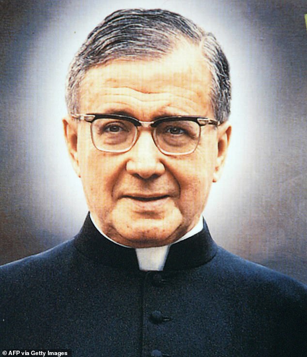 Pictured: Spanish Roman Catholic priest Josemaría Escrivá, who founded Opus Dei in 1928