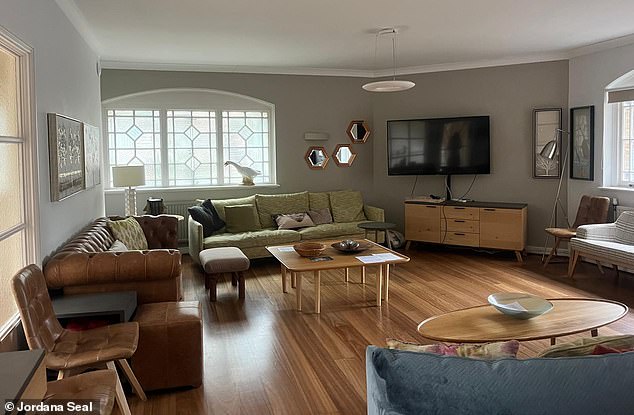 Pictured: The living room inside Ashwell House where girls are expected to treat each other like family