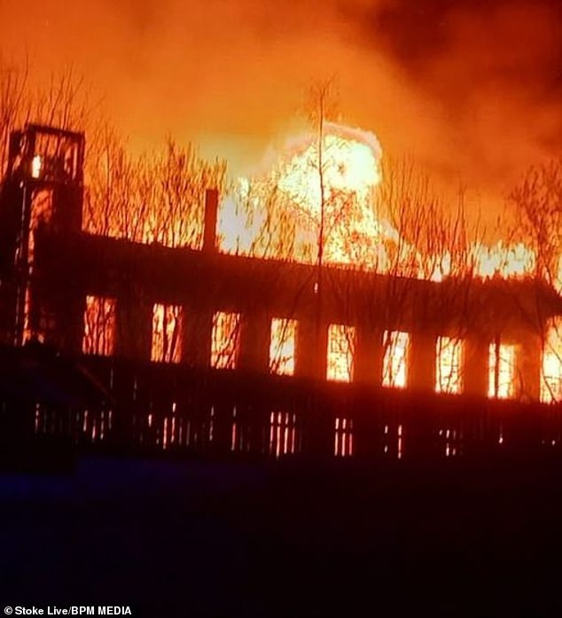 Nearby homes were evacuated and six fire crews were needed to tackle the blaze at its height