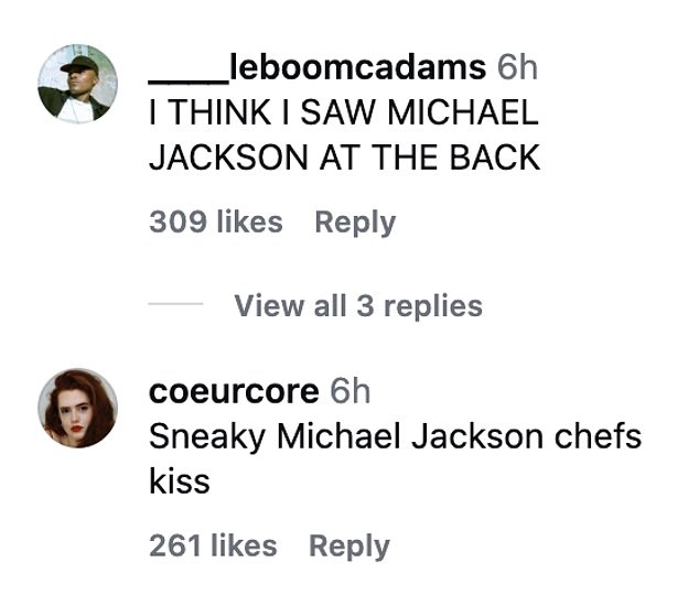 'I THINK I SAW MICHAEL JACKSON AT THE BACK,' someone emphatically wrote online