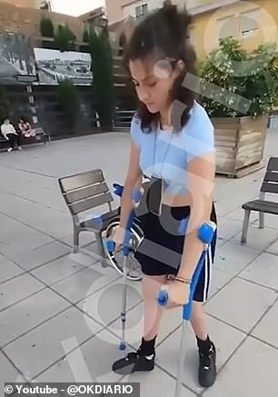 Castillo briefly flashed a smile to the camera in the footage