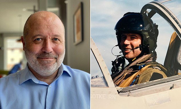 High-flyer: Jon Parker, boss of British drone-maker Flyby, used to be a jet fighter pilot for the RAF