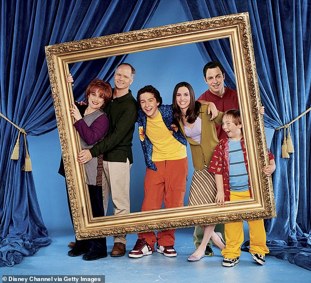 (L-R) Donna Pescow as Eileen Stevens, Tom Virtue as Steve Stevens, Shia LaBeouf as Louis Stevens, Christy Carlson Romano as Ren Stevens, Nick Spano as Donnie Stevens and Steven Anthony Lawrence as Bernard Aranguren