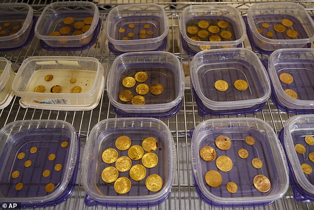 Coins from the Central America were restored in labs in Santa Ana, California