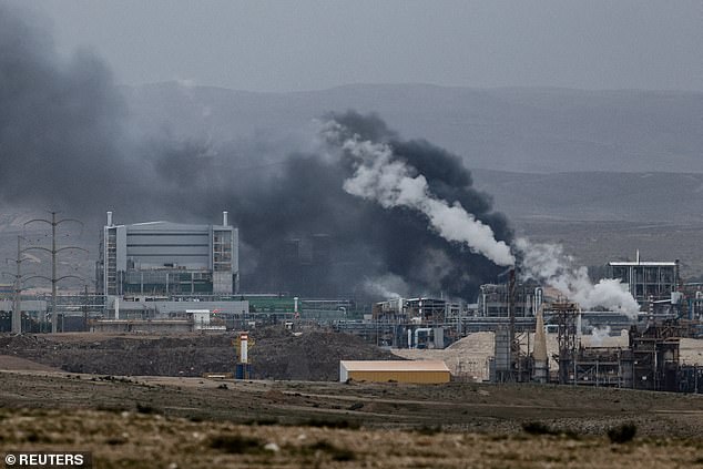 Smoke rises following an Iranian missile strike in Southern Israel on Sunday, March 29, 2026