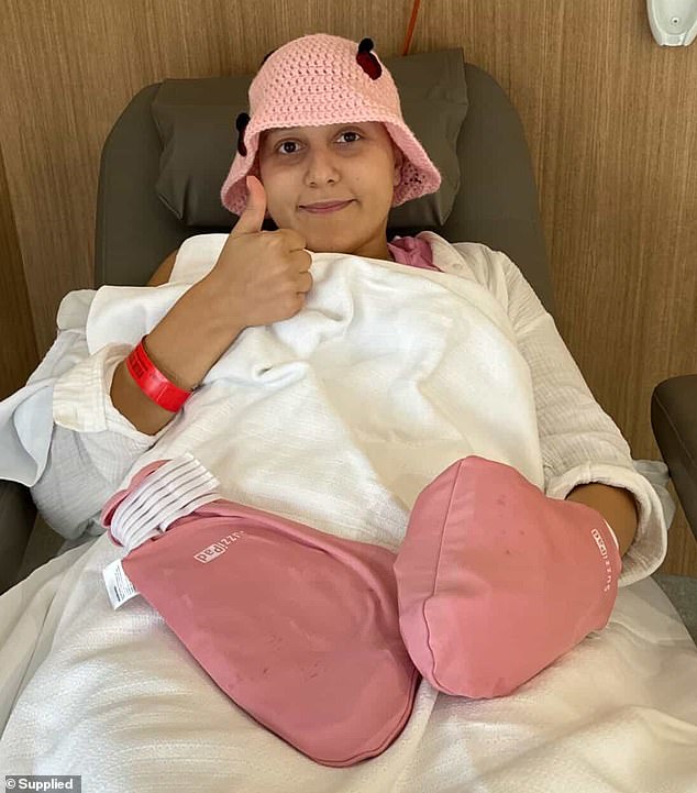 Angelique's cancer was hormone-positive, meaning it was fuelled by oestrogen, and as part of her treatment she was placed into chemical menopause to shut down hormone production and reduce the risk of the cancer progressing