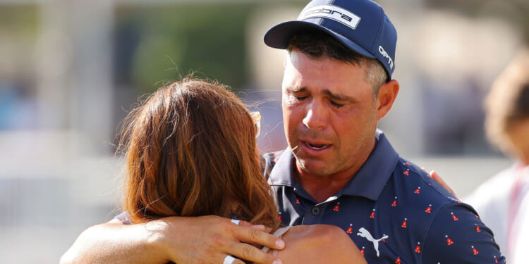 Gary Woodland, 41, breaks down in tears and hugs wife as he wins first tournament since life-or-death brain surgery