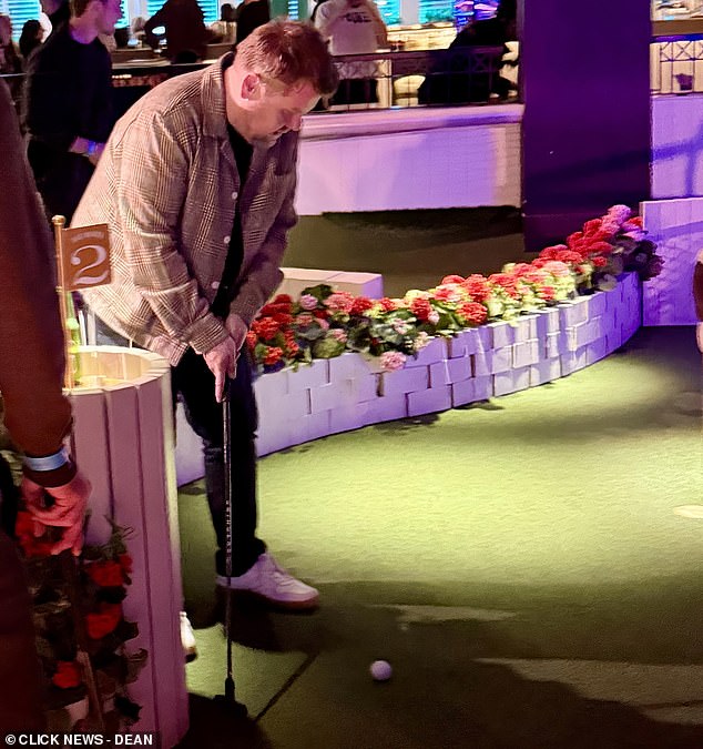 TV presenter James Corden joined the celebrations, which took a playful turn with a round of mini-golf at Swingers at 8.30pm