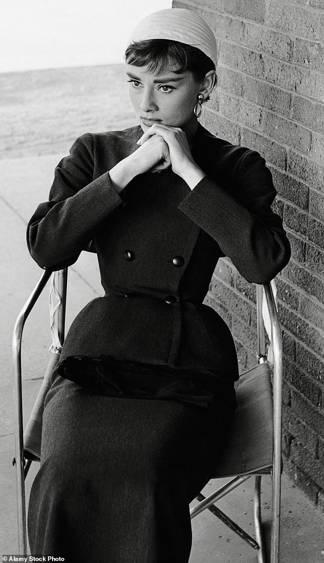 On the set of Sabrina in 1954. It was Audrey’s idea that Sabrina should then wear haute couture outfits, designed in Paris by a real French couturier