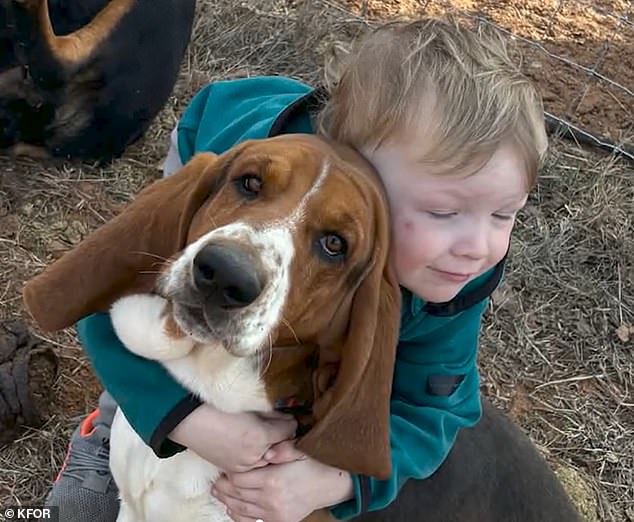 The moment brough tears to Ashlyn's eyes as she told KFOR Hudson 'loves everyone'