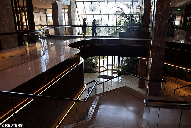 The cost of accommodation in April and May in Cyprus was 12 per cent lower last week than in the week before the start of the conflict (Pictured: an empty hotel in Limassol)