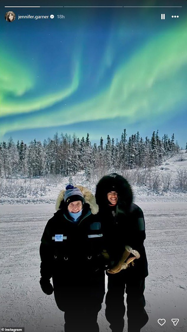 In January Garner treated her mom to a trip to see one of the Seven Natural Wonders of the World, the Northern Lights