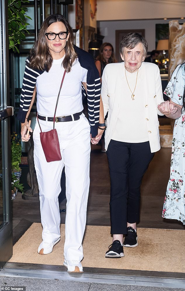 'She's so funny. She loves it. She loves being recognized. She loves when people say hi to her. She's very opinionated about what we should and shouldn't do,' the former Alias star; pictured in June 2024