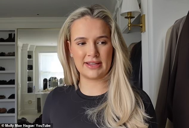 Elsewhere Molly said she has 'less than 10-weeks left of her pregnancy' and has been going at '100 miles an hour' each day and slowly her body is now 'struggling'