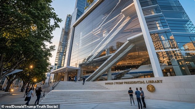 The building looks to be constructed from glass, steel and concrete