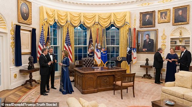 A replica of the Oval Office will be one of many areas guests to the library will be able to visit