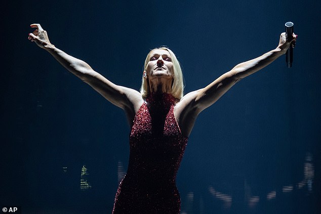 The My Heart Will Go On hitmaker first revealed in 2022 that she was suffering from SPS and cancelled her remaining tour dates at the time - pictured 2019