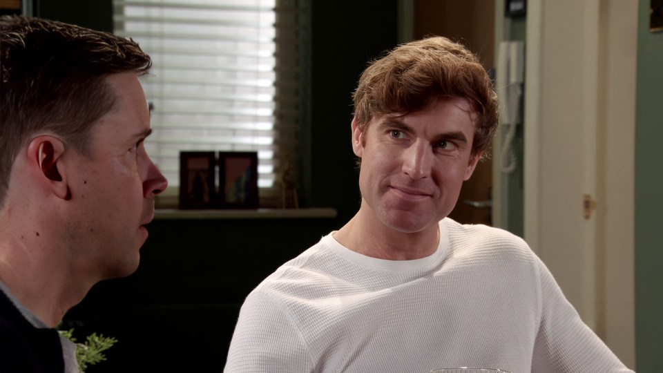 Theo Silverton and Todd Grimshaw in Coronation Street.