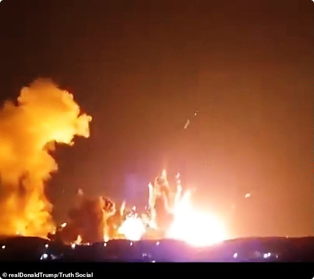 An American official confirmed that the uncaptioned video was of the Isfahan strikes and that the US used the bunker busters