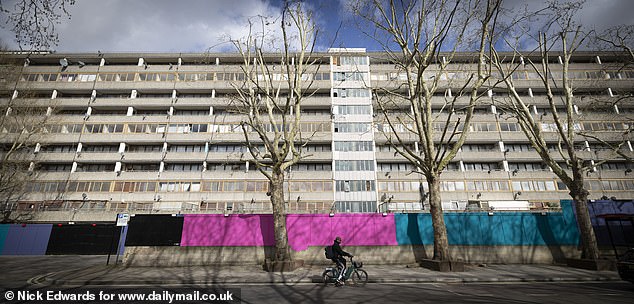 One of the Wendover blocks on the Aylesbury Estate in Walworth, south London, where security teams have been brought in to root out squatters