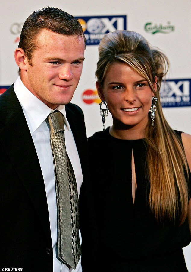 Despite meeting her future husband aged 12 in the Liverpool suburb of Croxteth, Coleen has not had it smooth sailing as she has publicly battled through Wayne’s notorious brothel visits and escort scandal (pictured in 2005)