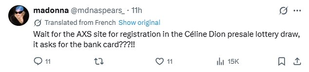 There was frustration over the 'queue for a queue' system from American-based digital ticketing company AXS